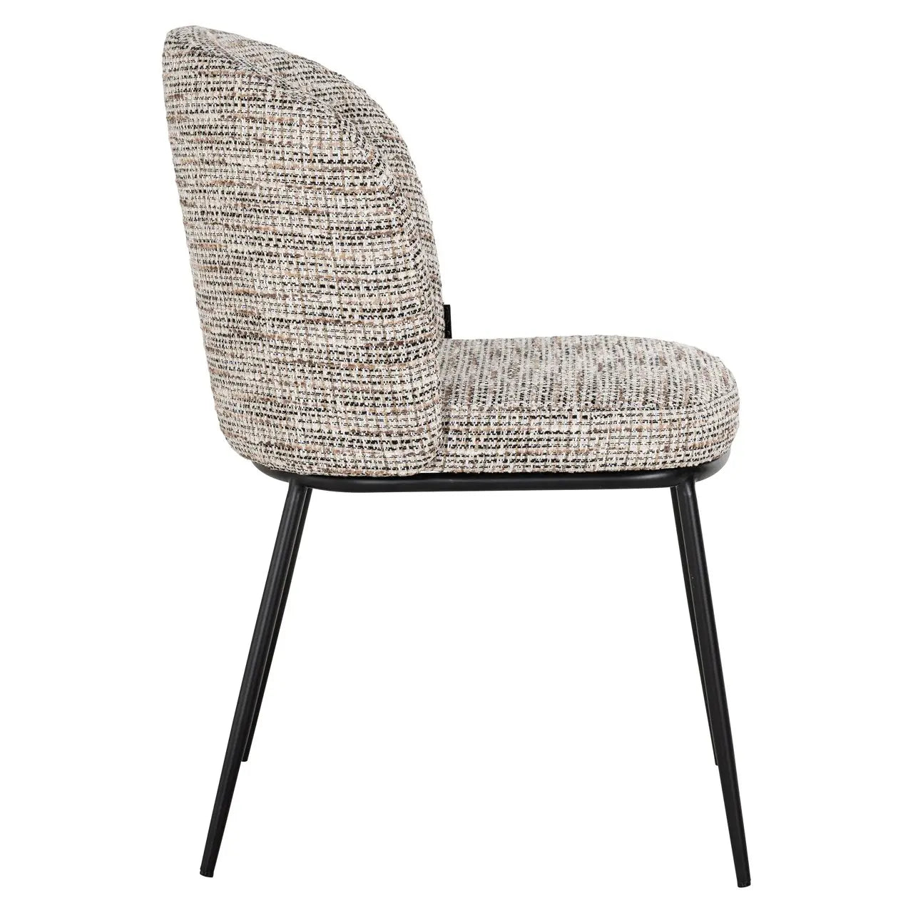 Dining chair Elvi trendy nature fire retardant (Set of 2)