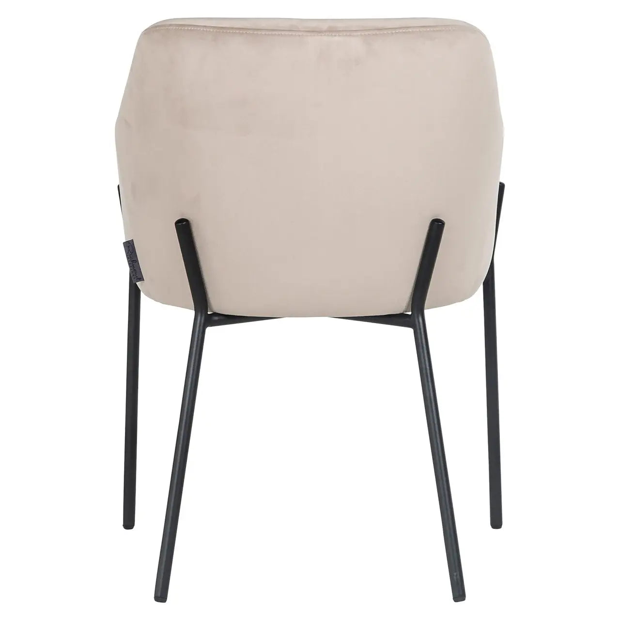 Dining chair Fay khaki velvet fire retardant