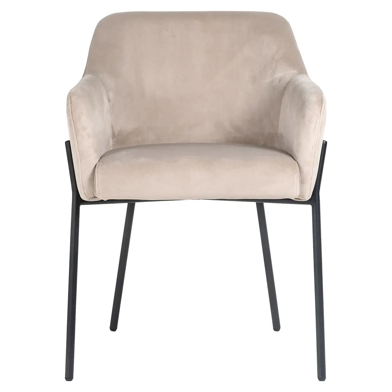Dining chair Fay khaki velvet fire retardant