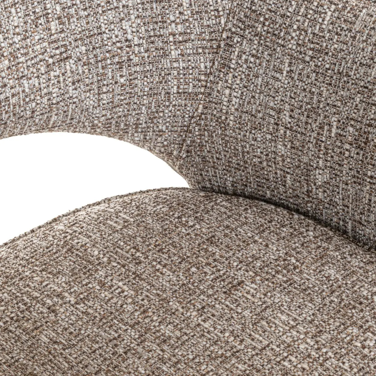Dining chair Ginerva earth tweed swivel