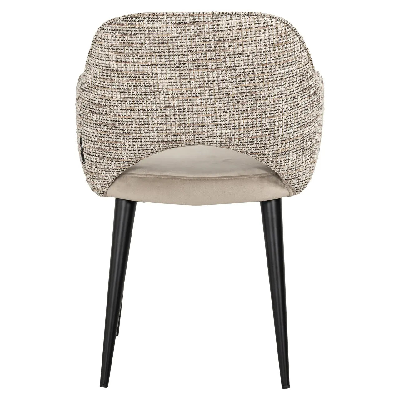 Dining chair Giovanna trendy nature / khaki velvet fire retardant