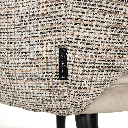 Dining chair Giovanna trendy nature / khaki velvet fire retardant