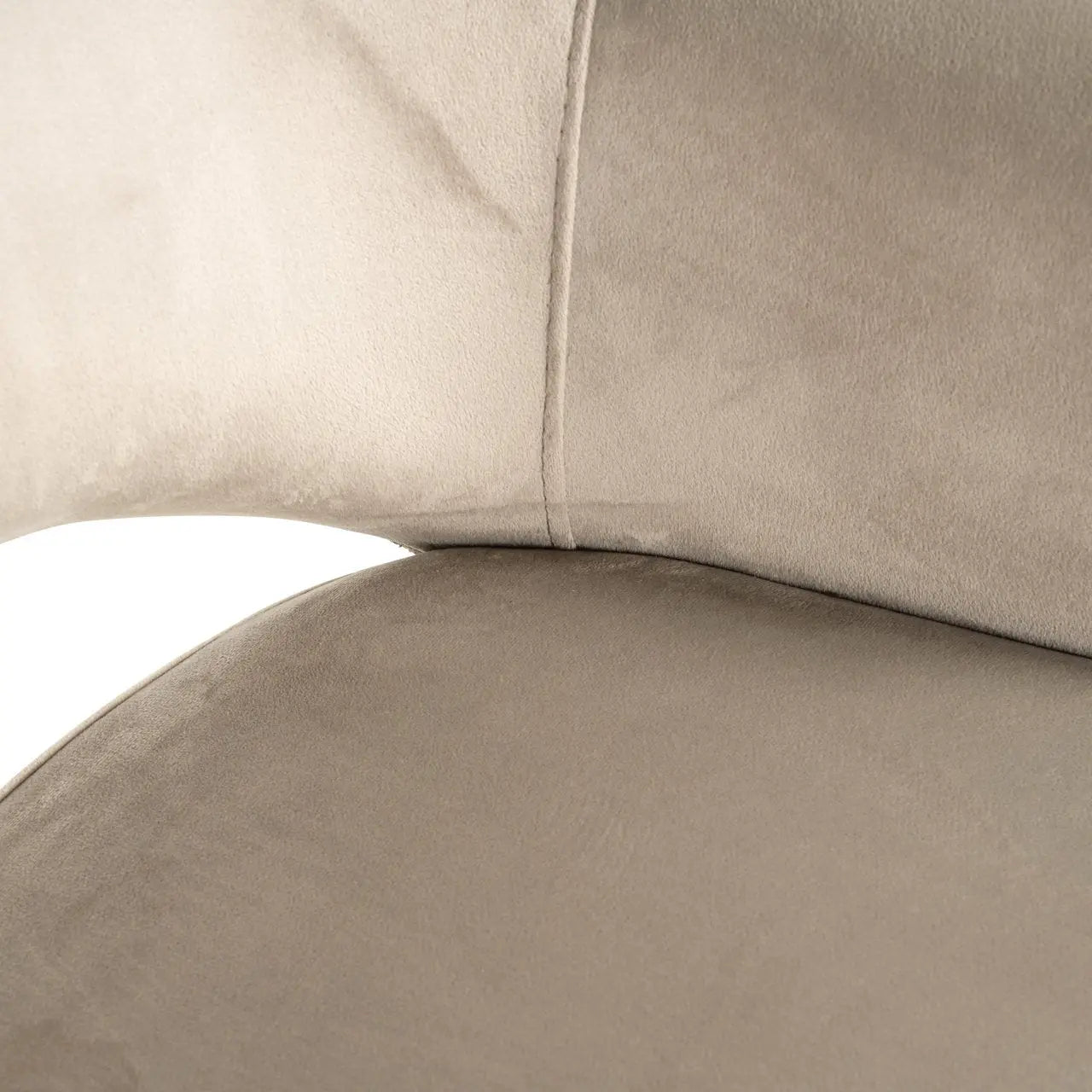 Dining chair Giovanna trendy nature / khaki velvet fire retardant