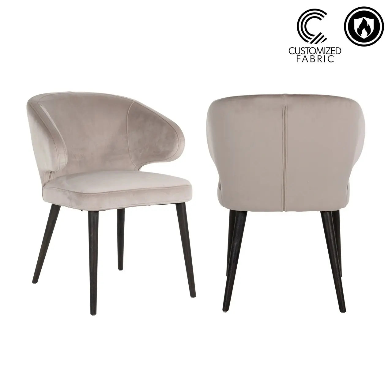 Dining chair Indigo customized fire retardant