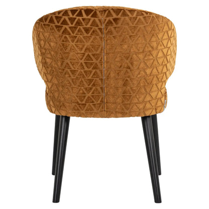 Dining chair Indigo old gold triangle