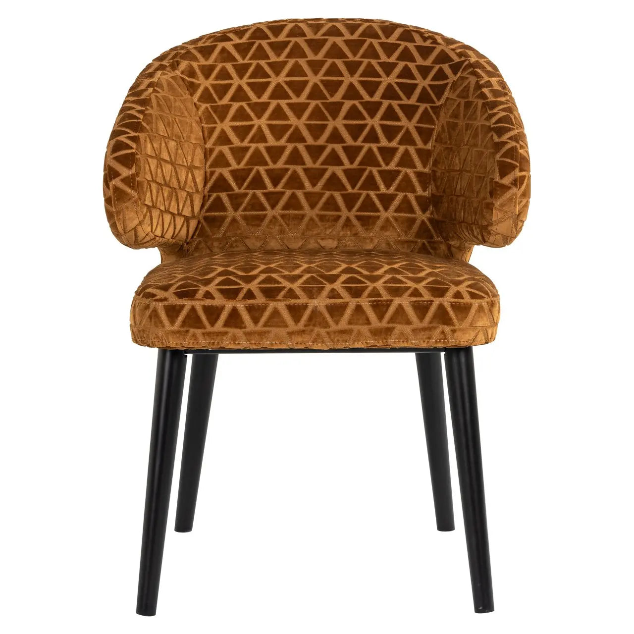 Dining chair Indigo old gold triangle