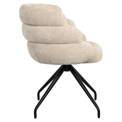 Dining chair Kayla cream unicorn swivel