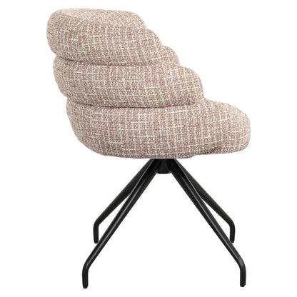 Dining chair Kayla trendy rose swivel