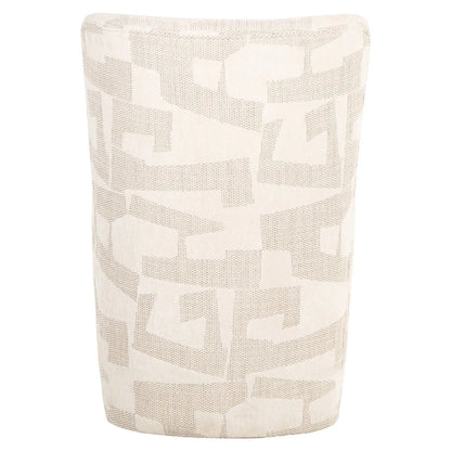 Dining chair Lorain beige graffic on wheels