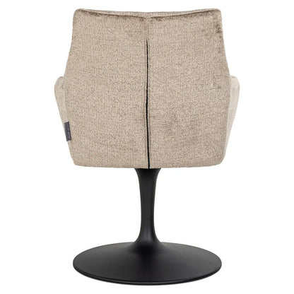 Dining chair Marlon taupe chenille swivel