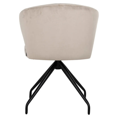 Dining chair Milly khaki velvet swivel