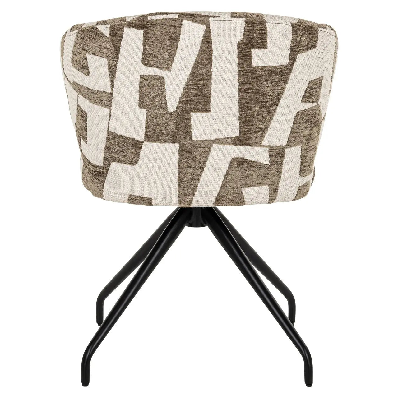 Dining chair Milly moss graffic swivel