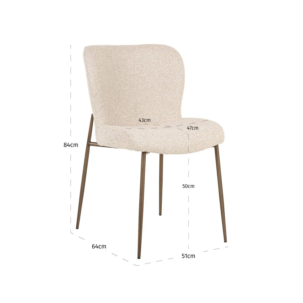 Dining chair Odarby biscotti (Set of 2)