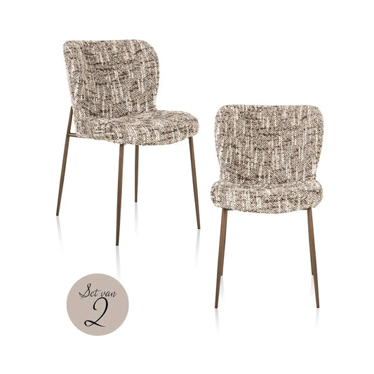Dining chair Odarby brown omara (Set of 2)
