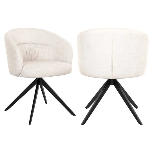Dining chair Olivia ecru miami swivel