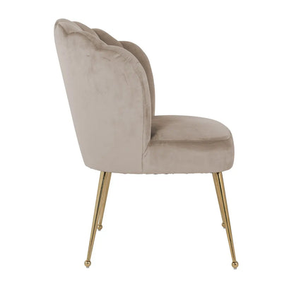 Dining chair Pippa khaki velvet