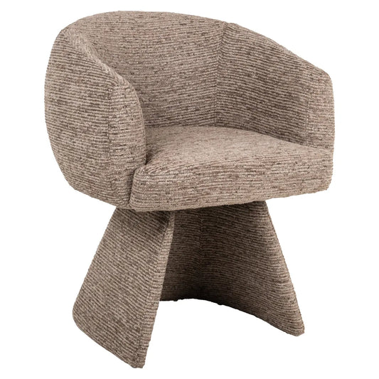 Dining chair Quiriro mocca linear swivel