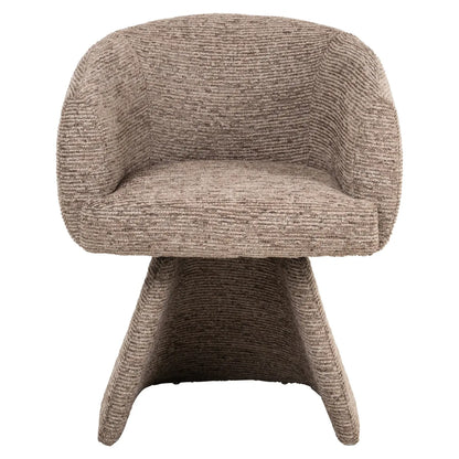 Dining chair Quiriro mocca linear swivel