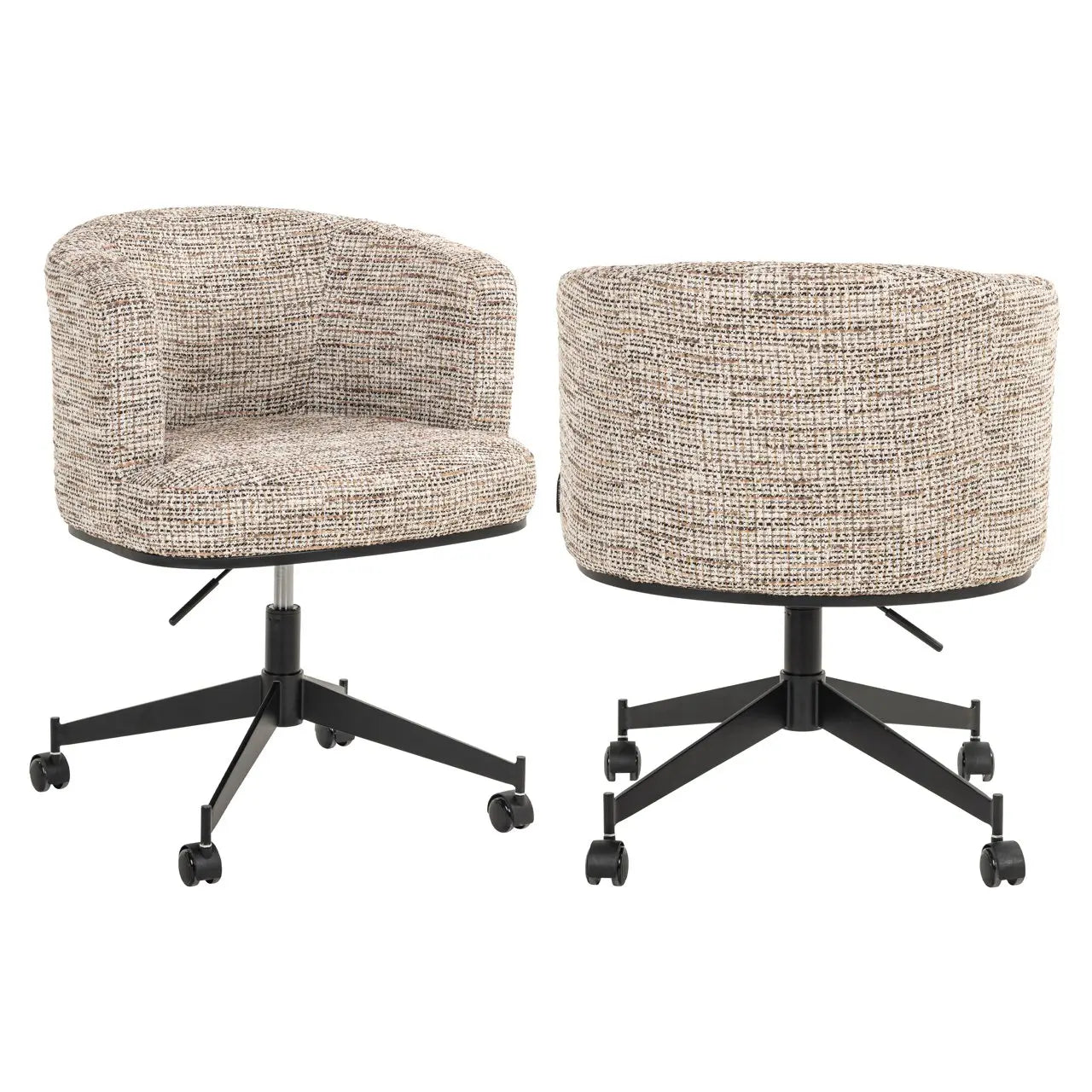 Dining chair Rochenne trendy nature swivel on wheels