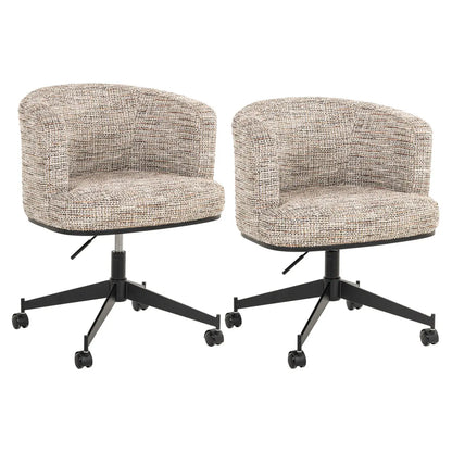 Dining chair Rochenne trendy nature swivel on wheels