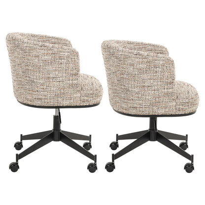 Dining chair Rochenne trendy nature swivel on wheels