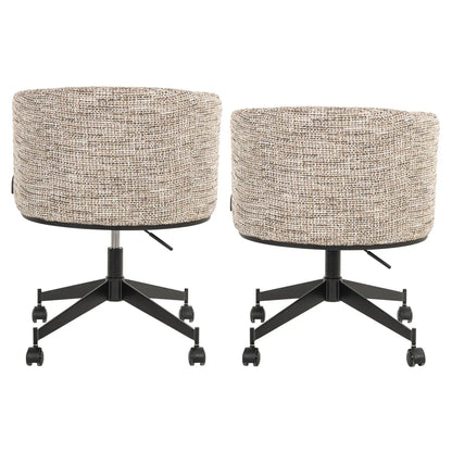 Dining chair Rochenne trendy nature swivel on wheels