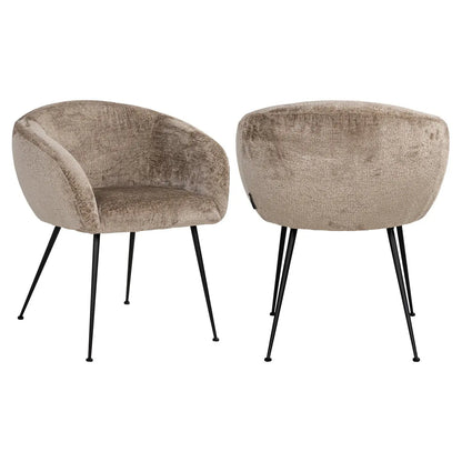 Dining chair Ruby taupe chenille
