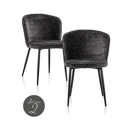 Dining chair Sandy graphite island (Set of 2)