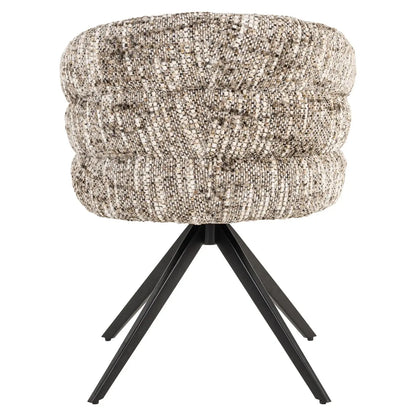 Dining chair Serenity brown omara swivel fire retardant