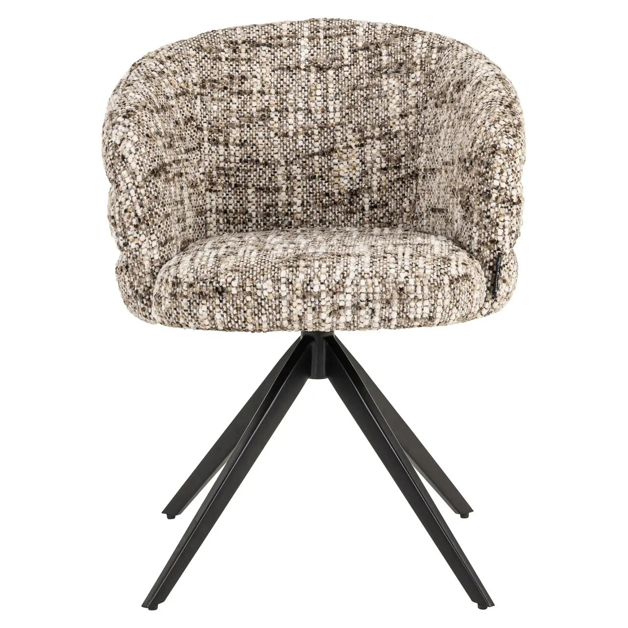 Dining chair Serenity brown omara swivel fire retardant