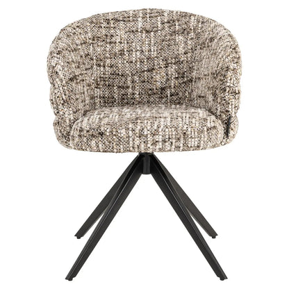 Dining chair Serenity brown omara swivel fire retardant