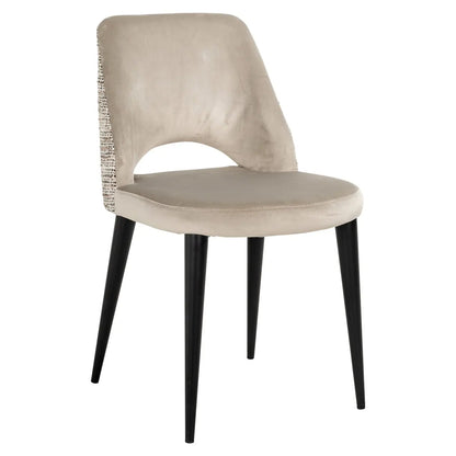 Dining chair Tabitha trendy nature fire retardant (Set of 2)