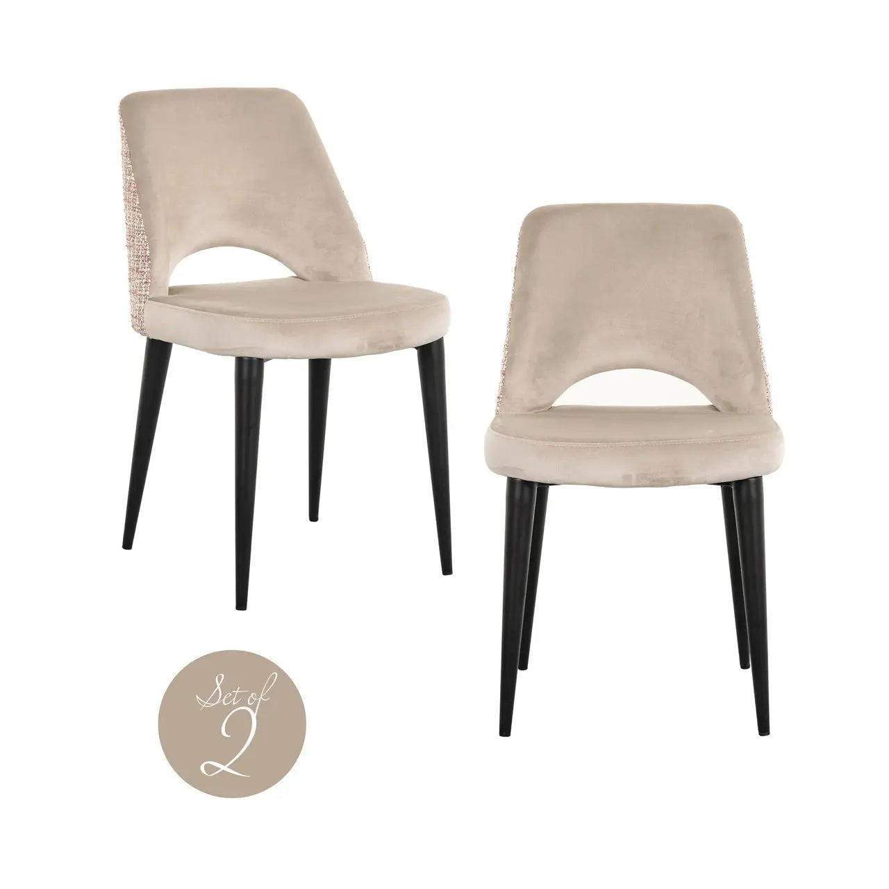Dining chair Tabitha trendy rose (Set of 2)