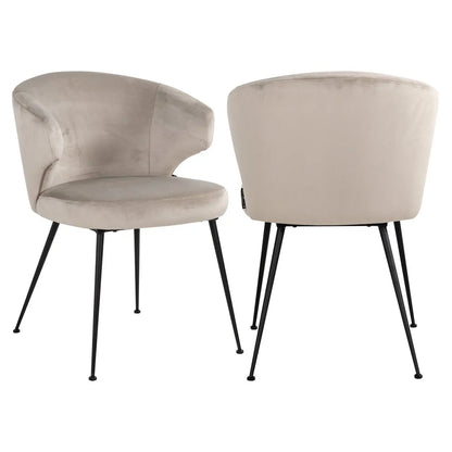 Dining chair Xandra khaki velvet