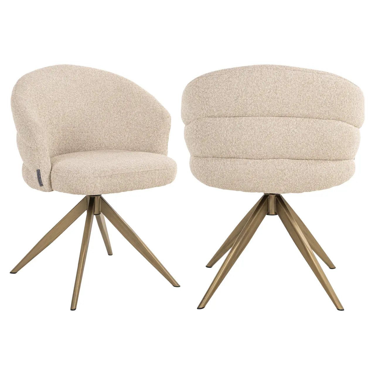 Dining chair Zendaya biscotti swivel fire retardant