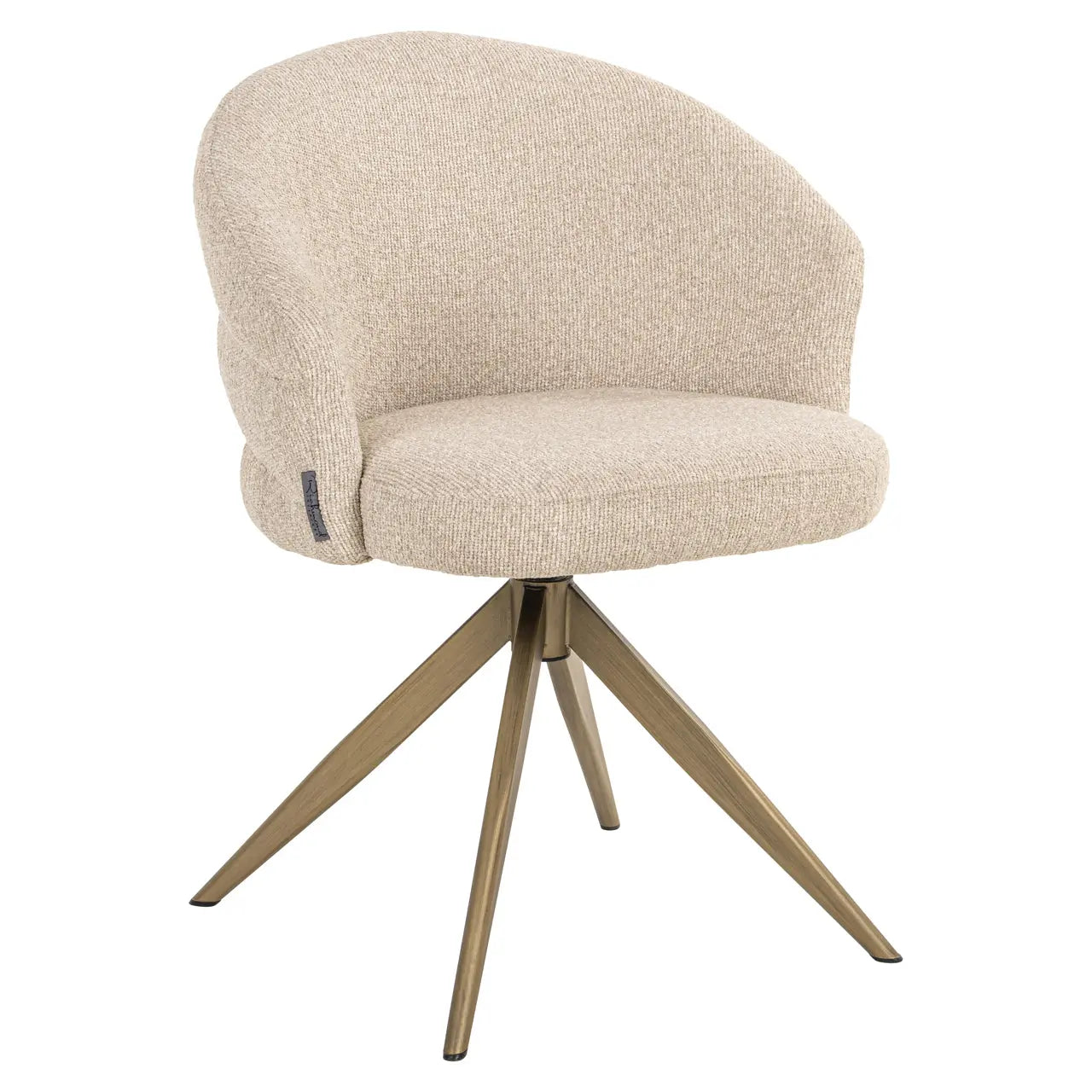 Dining chair Zendaya biscotti swivel fire retardant