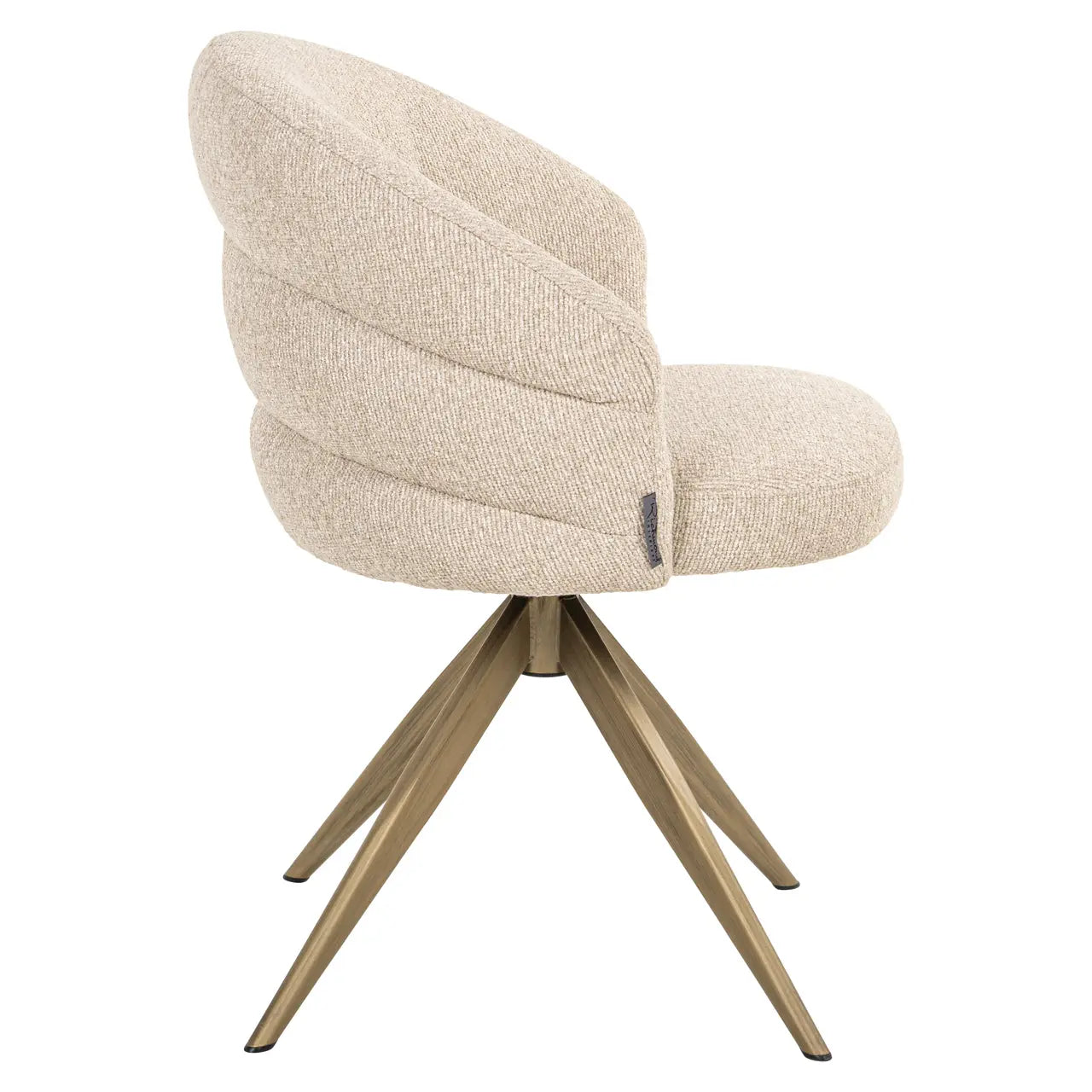 Dining chair Zendaya biscotti swivel fire retardant