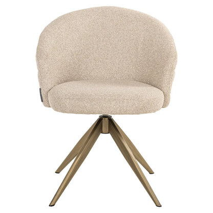 Dining chair Zendaya biscotti swivel fire retardant