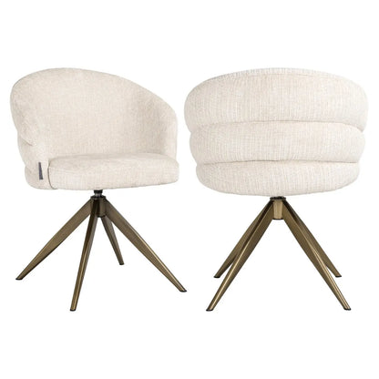Dining chair Zendaya niagara beige swivel
