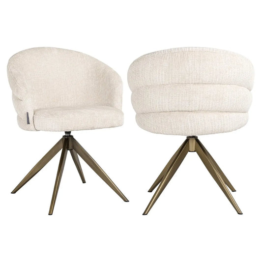 Dining chair Zendaya niagara beige swivel