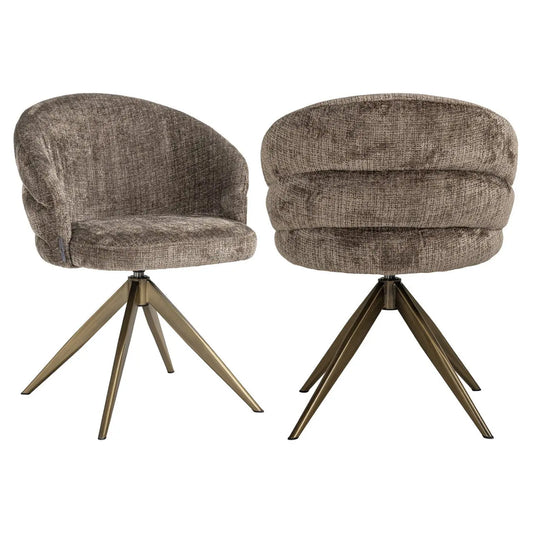 Dining chair Zendaya niagara stone swivel
