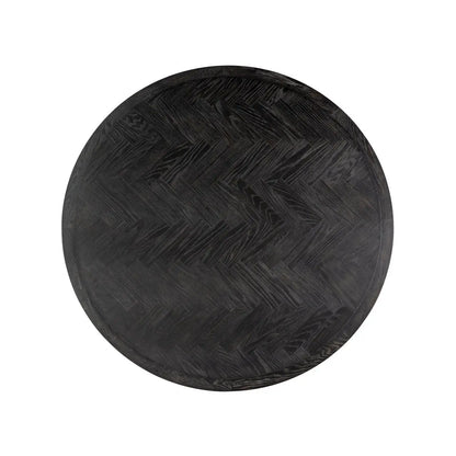 Dining table Blackbone Brass black rustic 140Ø