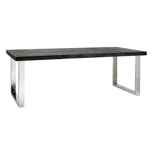 Dining table Blackbone Silver black rustic 220