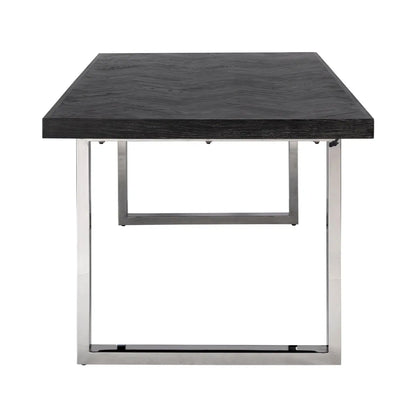 Dining table Blackbone Silver black rustic 220