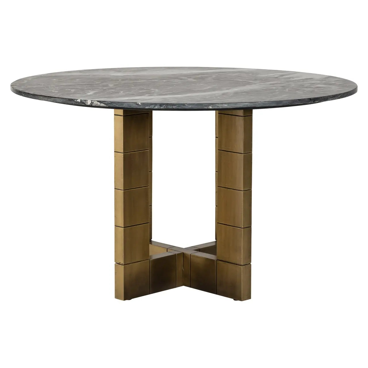 Dining table Collada black/gold 130Ø