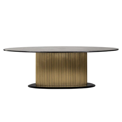 Dining table Ironville gold oval 235