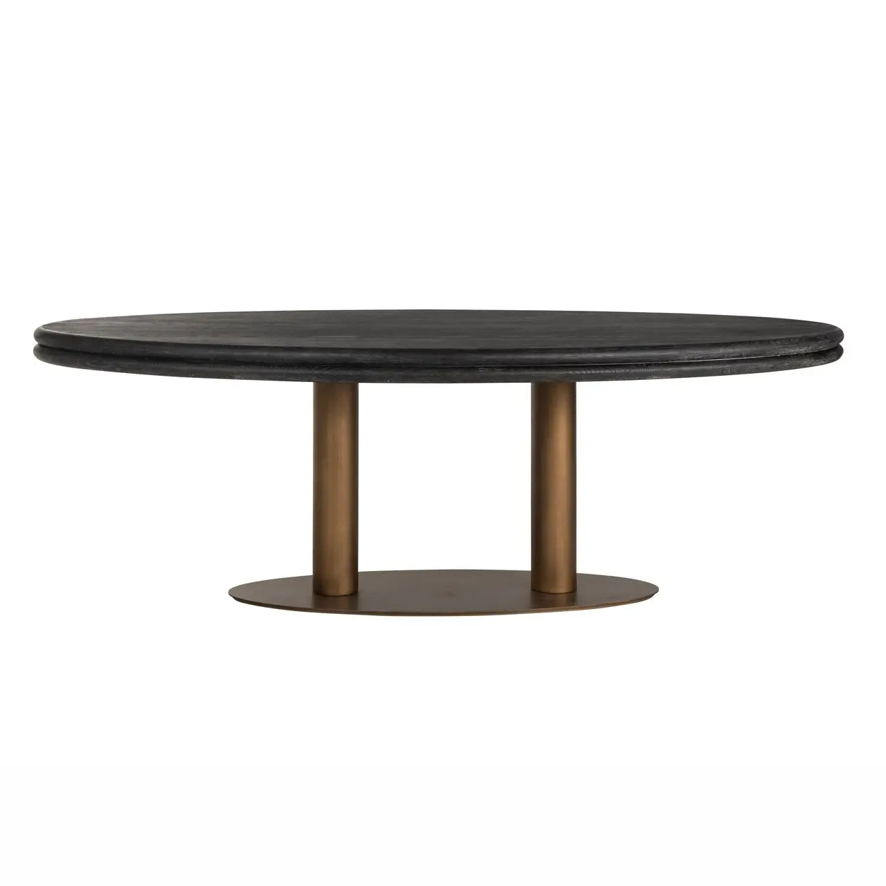 Dining table Macaron black rustic oval 235