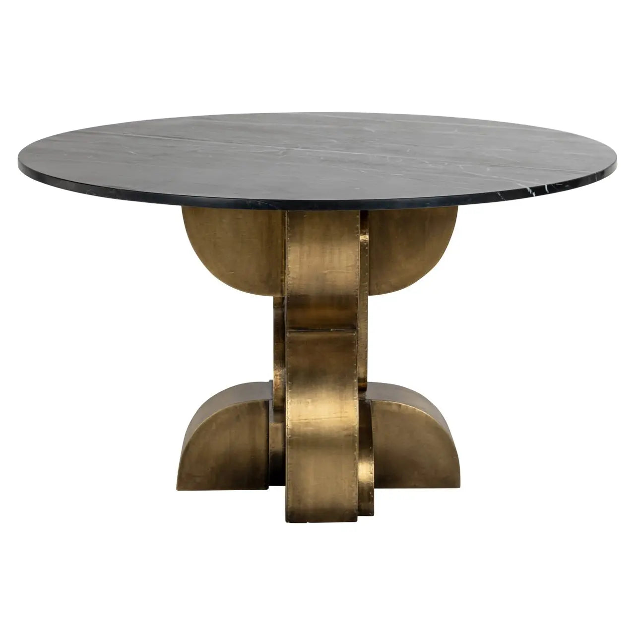 Dining table Maddox black/gold 130Ø