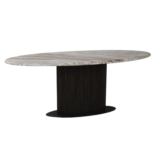 Dining table Rasford Blush beige oval 200