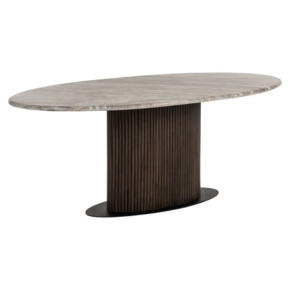 Dining table Rasford Blush beige oval 200